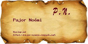 Pajor Noémi névjegykártya